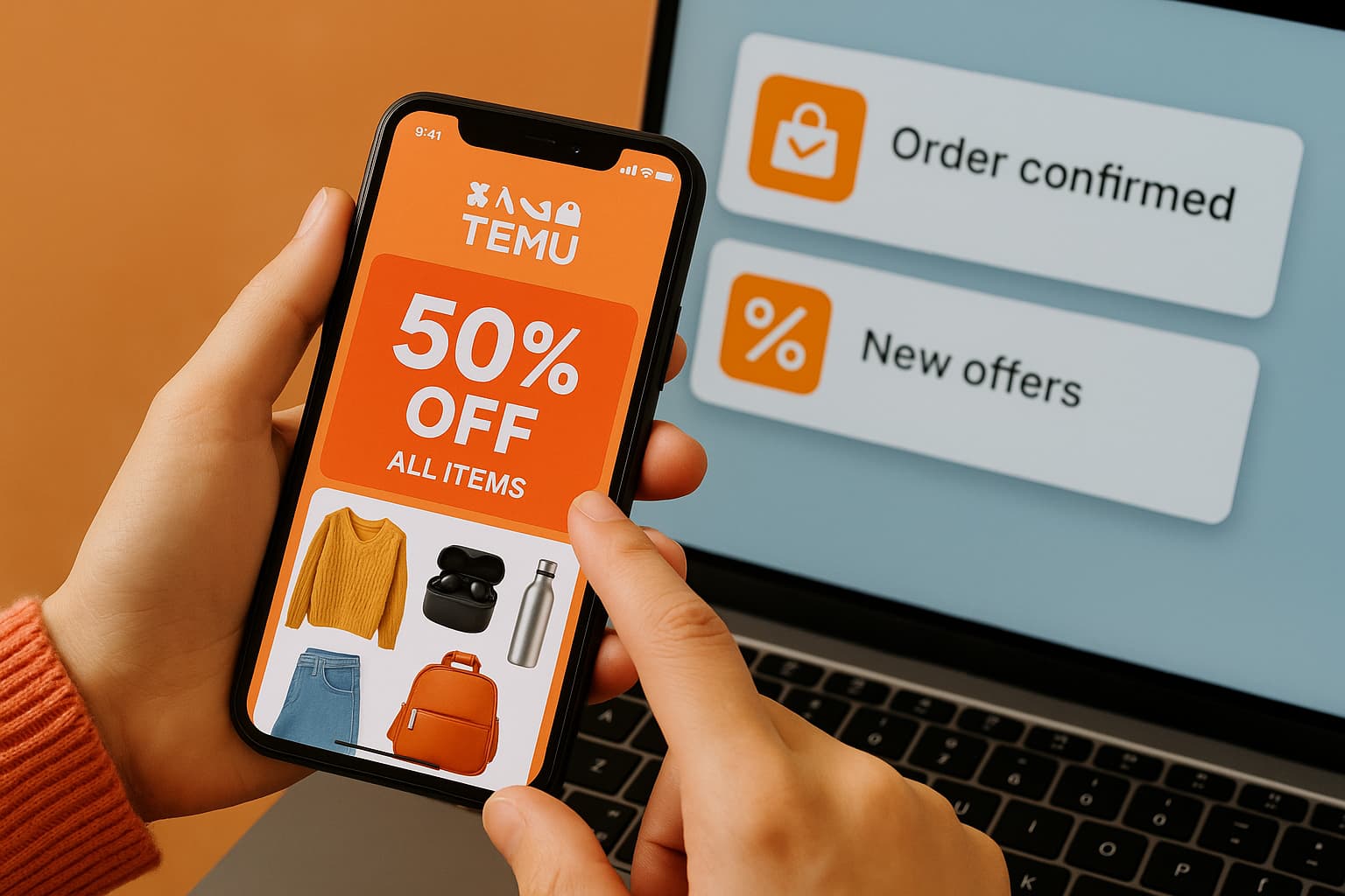 Guide pour gérer les notifications de commande et offres Temu